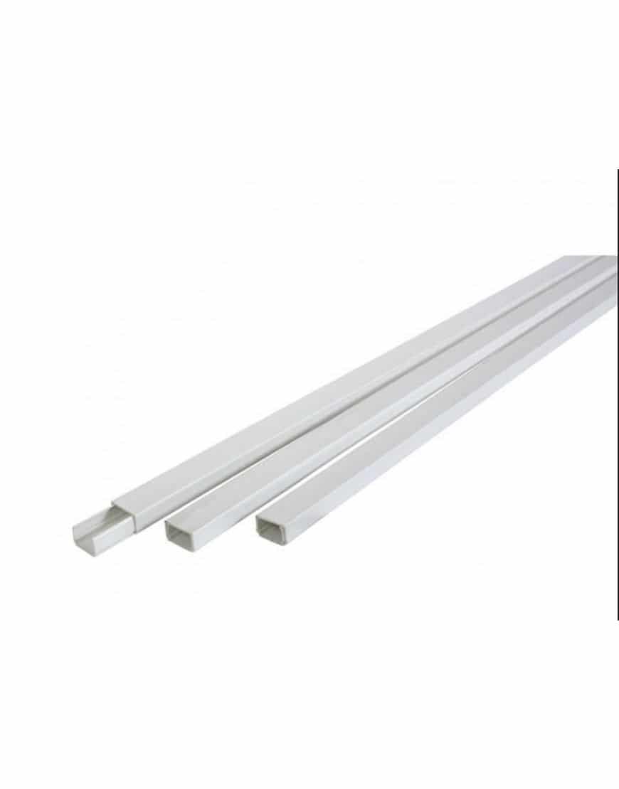 Canaleta para cables PVC Para suelo Blanca 2m 20x70mm con Adhesivo